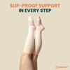 Gripjoy Compression Socks with Grips for Women & Men - 15-20mmHg - Knee High Non-slip Socks