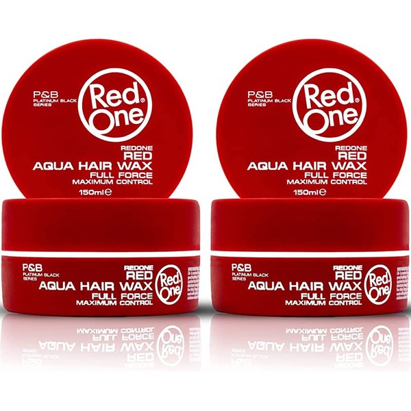 4 X Red One Maximum Control Red Aqua Hair Wax 150ml