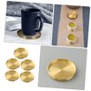 RORPOIR 5pcs Copper Coasters for Drinks Modern Tea Cup Mats Stylish Insulation Pads for Home Hotels and Restaurants and Easy to Beverage Holders