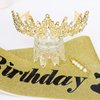 CURASA Birthday Sash and Crown Gold Birthday Sash for Women Birthday Crown adult Women Giltter Its My Birthday Sash Birthday Tiara for Women Girls Princess Crown Birthday Decoration Party Favors Gifts