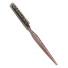 WOLINSPRING Boar Bristle Style Softness and Shine Teasing Brush with Rat Tail Handle for Edge Control Back Brushing and Combing Smoothing Create Volume Slicking Hair Back Into Bun or Ponytail (GT-3B)
