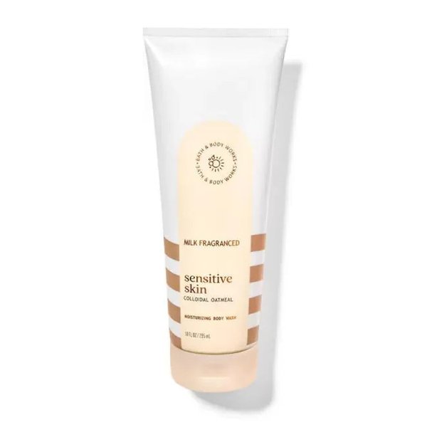 Bath and Body Sensitive Skin Milk Fragranced With Colloidal Oatmeal Moisturizing Body Wash - 10 fl oz