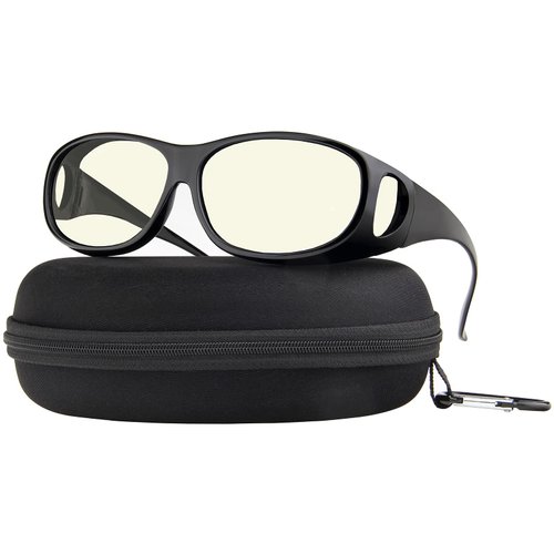 Yogo Vision Fitover Blue Light Blocking Glasses Computer Fit over Eyewear Wear Over Eyeglasses and Readers For Men Women