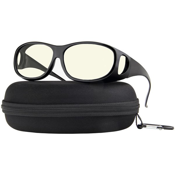 Yogo Vision Fitover Blue Light Blocking Glasses Computer Fit over Eyewear Wear Over Eyeglasses and Readers For Men Women