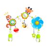 Koty Baby Stroller Arch Toy with Teether, Rattle, Crinkle Sound, Mirror & Music Box, Newborns Sensory Activity Carrier Take-Along Toy, Adjustable for Bouncers, Car Seat & Pram 0M+(Deer)