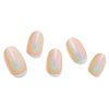 Adora Couture Semi Cured Gel Nail Strips | 20pcs Glossy Holographic Silver Stick-on Gel Nail Sticker | Glaze Nail Strips | Gel Nail Stickers with UV Light Required (Holo Sweet Pea)
