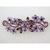 Faship Purple Crystal Flower Hair Barrette Clip