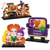 3 Pieces Hocus Pocus Halloween Table Sign Decorations, Halloween Witch Sisters Wooden Centerpiece Table Signs Truck I Smell Children for Kitchen Home Halloween Party Supplies