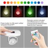 LUXSWAY Wireless LED Spotlights with Remote Battery Operated Accent Light Display Picture Light with Rotatable Head 12 Color Changing Indoor Spotlight Stick on Light for Artwork Dart Board Gallery