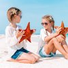 FRCOLOR 2PCS Starfish Hair Clip Handmade Natural Sea Star Hair Pins Cute Headwear for Girls Kids Women, Random Size