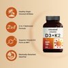 NatureBell Vitamin D3 5,000 IU + K2 100 mcg, 240 Softgels | Daily 2-in-1 Formula with Virgin Coconut Oil | Bone, Heart & Immune Support | MK-7 Form | Non-GMO, Gluten-Free