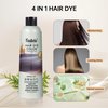Fadelo Hair Dye Shampoo 3 in 1 for Grey Hair,Semi-Permanent 100% Coverage for Women and Men,Herbal Ingredients and Natural Plant (Chestnut Brown, 10.14)