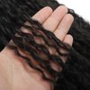 Brazilian Curly Braids Crochet Twist Hair 30inches 3Packs Afro Kinky Curly Braiding Hair Extensions Deep Curly Crochet Hair Synthetic Water Wave Braid Hair(30Inch,1B)