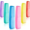 24 Pieces Hair Combs Set Plastic Hair Comb for Women and Men, Fine Dressing Comb (Yellow, Purple, Green, Blue, Red, Pink)