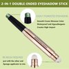 LGSZGDCN Neon green Eyeshadow Pen and Sponge Makeup Brush Smooth Cream Shimmer Pencil Long Lasting Waterproof Highlighter Makeup Hypoallergenic Eye Liner Multi-Dimensional eyes Look