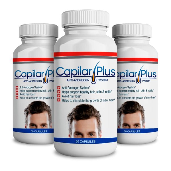 CALVISTOP | Capilar Plus with Anti-Androgen System | Hair Growth Supplement | Hair Loss Treatment | Healthy Skin, Hair & Nails - Count 60 (3)