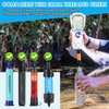 Dunkive Filter Collapsible Water Bottles, 1L Canteens (32oz), Foldable Water Container for Traveling, Hiking, Camping, Backpacking - Lightweight, Reusable, Clear Design(4 Pack)