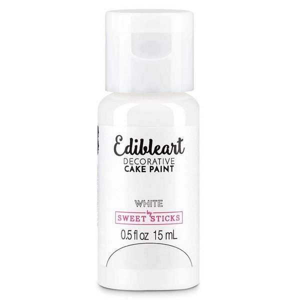Sweet Sticks Edible Art Decorative Cake Paint 0.5 Ounce (15 Milliliters), White