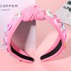 Valentine’s Day Heart Headbands for Women Valentine’s Day Accessories Conversation Heart Knotted Headband Pink Red Rhinestone Wide Top Knot Headband Valentine Party Favors Gifts (Conversation Heart)