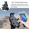 UTV Phone Mount with Shock-Absorbing Cushion Module, Suitable for 1.5-2-in Roll Bar. The UTV Phone Holder Allows for a 720° Rotation at Any Angle,Can Be Easily Installed and Removed with One Hand.