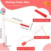 12 Pcs Magnet Fishing Rod Wooden Magnetic Fishing Poles Funny Fishing Pole Toys for Kindergarten Preschool Girl Boy Pool Activity Accessory