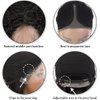 SOKU Short Kinky Curly Lace Front Wigs Synthetic with Baby Hair 18 Inch Dark Brown Middle Part Lace Wigs Pre Plucked Heat Resistant Wavy Wig for Black Women