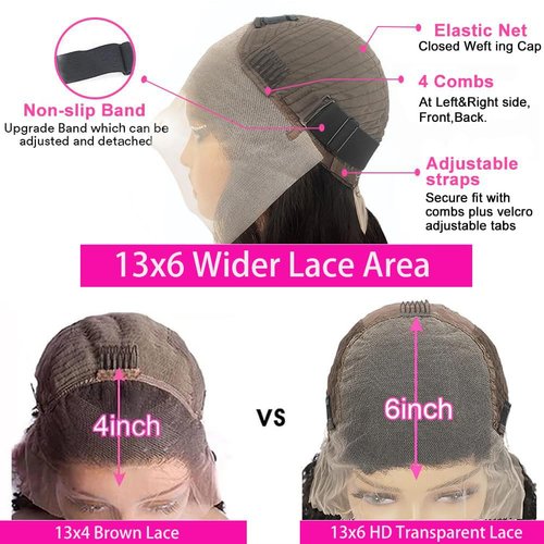 Silinli 200% Density 28 Inch 13x6 Deep Wave Lace Front Wigs Human Hair Curly Human Hair Wig Curly Wet And Wavy Water Wave HD Lace Front Wigs Human Hair Pre Plucked Frontal Wigs Human Hair