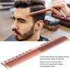 2pcs Hair Cutting Comb, Stainless Steel Professional Space Hair Styling Comb Barber Comb with Fine Wide Teeth for Salon Hairdressing, Rose Gold