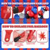 Spider 6th Birthday Party Supplies, Spider Balloon Garland Arch Kit, Include 40 Inch Red Number 6 Balloon, Star Foil Balloon, Blue Black Red Silver Balloons for Boys Superhero 6th Birthday Decorations