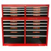 Toolbox Magnetic Labels – Burnt Orange | 0.75”H x 4.5”W Size | 22-Piece Basic Set by DCM Solutions | Tool Drawer Organizer | Bold, Easy-to-Read | Strong Hold Magnets | Made in USA | Garage & Shop Use