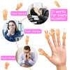 30 PCS Finger Hands,Mini Finger Hands,Premium Rubber Tiny Finger Hands Realistic Design Hand Toy for Easter Day Party Favors Prank Hand Gag Performance (6 Style)