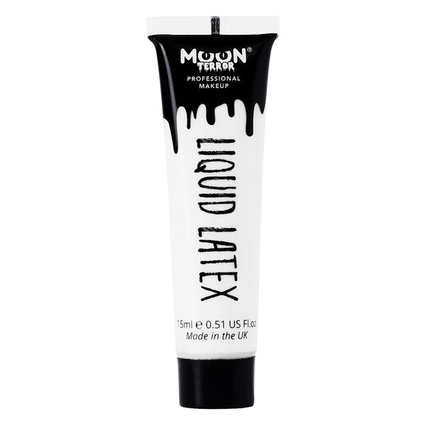 Moon Terror - Pro FX Liquid Latex - 0.50fl oz - SFX Make up for Halloween, Works with Fake Blood & Face Paint - Special Effects Make up