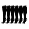 6 Pairs Compression Socks Pack - Best Medical, Nursing, Travel & Flight Socks - Running & Fitness - 15-20mmHg
