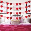 Heart Felt Garland Banner for Valentines Day Decor - NO DIY - Red, Rose Red, Pink Heart Felt Garland for Indoor Outdoor Valentines/Anniversary/Wedding/Birthday Party Supplies