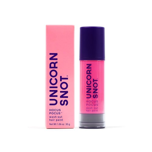 Unicorn Snot Hocus Pocus Temporary Hair Color: Washable & Easy to Remove Hair Paint for all Hair Types - for Anime Cosplay, Festival Rave Party - Cruelty-free & Vegan, 1.06oz (Tap Tap/Bright Pink)