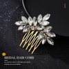 Catery Crystal Bride Wedding Hair Comb Gold Rhinestone Hair Piece Bridal Side Combs Hair Clips Bridesmaid Hair Accessories for Women and Girls