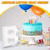 Uiifan 10'' Acrylic Letter Box Form Tray Display Fillable Letter Charcuterie Box Acrylic Candy Dish for Birthday Party Reusable Plates for Food, Not Include Lid(Clear,Letter B)