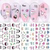 Easter Nail Art Stickers Bunny Design Nail Decals 3D Self-Adhesive Nail Stickers Easter Eggs Rabbits Chick Nail Decorations for Women Kids Girls (12 Sheets)