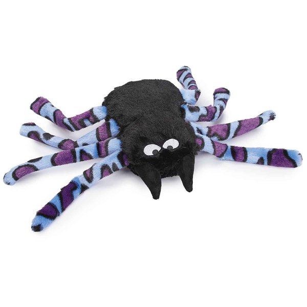 Monsters and Spiders and Cats Oh My! Dog Halloween Themed Plush Squeaker Toys (11.75 Inch Spider)