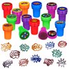 Cinrobiye 24 Pcs Hero Party Stampers for Boys Girls,Hero Comic Zap Wow Boom Birthday Party Supplies Favors, Classroom Rewards Carnival Prizes, Goodie Bag Pinata Fillers for Hero Theme Party