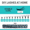 Lash Clusters DIY EyeLash Extension Kit 320PCS Individual, 0.07D Curl 8-18MIX 30D Cluster Lashes Extension Kit with Applicator Lash Bond&Seal Glue Remover for Eyelash Extensions Beginners