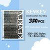 KevKev Lash Clusters Individual Lashes 3D Fluffy Eyelash Clusters 320 Pcs Cluster Lashes 30+50D Wispy Volume Lashes DIY Lash Extensions Thin Band & Soft(Fluffy 30+50D,D-12-18mix)