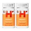 Habit Energy Supplement 2 Pack (120 Capsules) - New Look, Supports Energy, Mental Alertness and Focus, Natural Caffeine, Vitamins B & C, Green Tea Extract, Vegan, Non-GMO