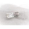 Generic Small oval silver crystal hair pin clip barrettes for fine thin hair. (Clip quantity: 1 Clip)