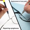PFDHQS Eyeglass Repair Kit, Glasses Repair Kit with 24 Types Eyeglass Screws, Eyeglass Nose Pads and Eyeglass Screwdriver