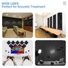 12 pack Acoustic Panels Self-Adhesive, 1" X 12" X 12" Quick-Recovery Sound Proof Foam Panels, Acoustic Foam Wedges High Density, Soundproof Wall Panels for Home Studio,Carbon Black