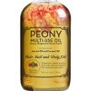 Peony Multi-Use Oil for Face, Body and Hair - Organic Blend of Apricot, Vitamin E and Sweet Almond Oil Moisturizer for Dry Skin, Scalp & Nails - Rose Petals & Bergamot Essential Oil - 4 Fl Oz