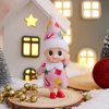 JOYIN Christmas Elf Plush Doll, Pink Tiny Soft Plush Christmas Elf Doll with Christmas Pattern for Christmas Holiday Decorations, Christmas Dress-Up Party.