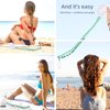 Lotion Applicator for Back, 20.5” Back Lotion Applicator, Back Lotion Applicators for Your Back, Easy Reach and Washable, Back Self Tanner Applicator（Cyan）