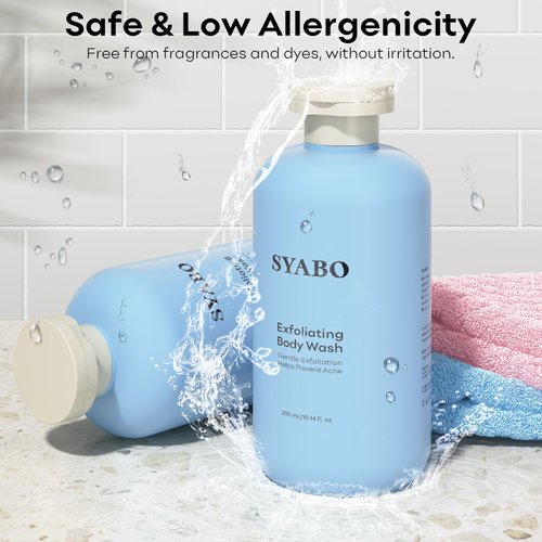 Body Wash, Salicylic Acid Body Wash to Exfoliate Rough and Bumpy Skin, Prevent Breakouts, Gently Exfoliates and Moisturizing, 10.14 FL OZ